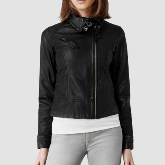 All Saints Jackets & Blazers - All saints leather moto biker jacket
